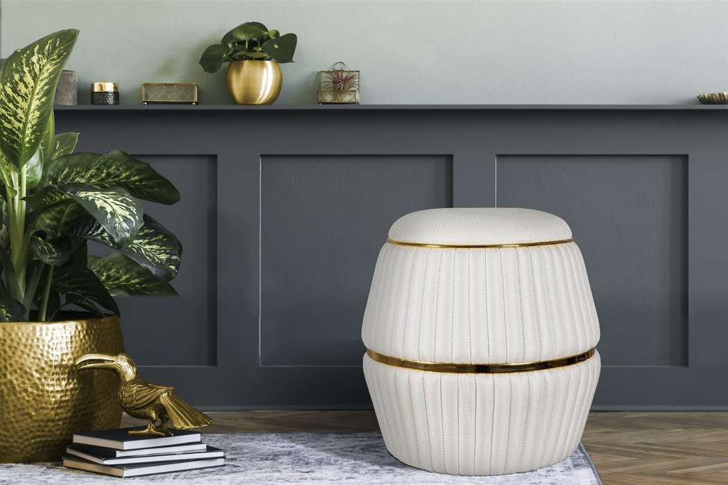 Stool Doric 245 Ivory / Gold - Afbeelding 3