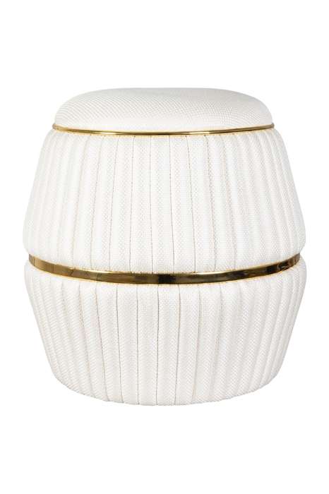 Stool Doric 245 Ivory / Gold