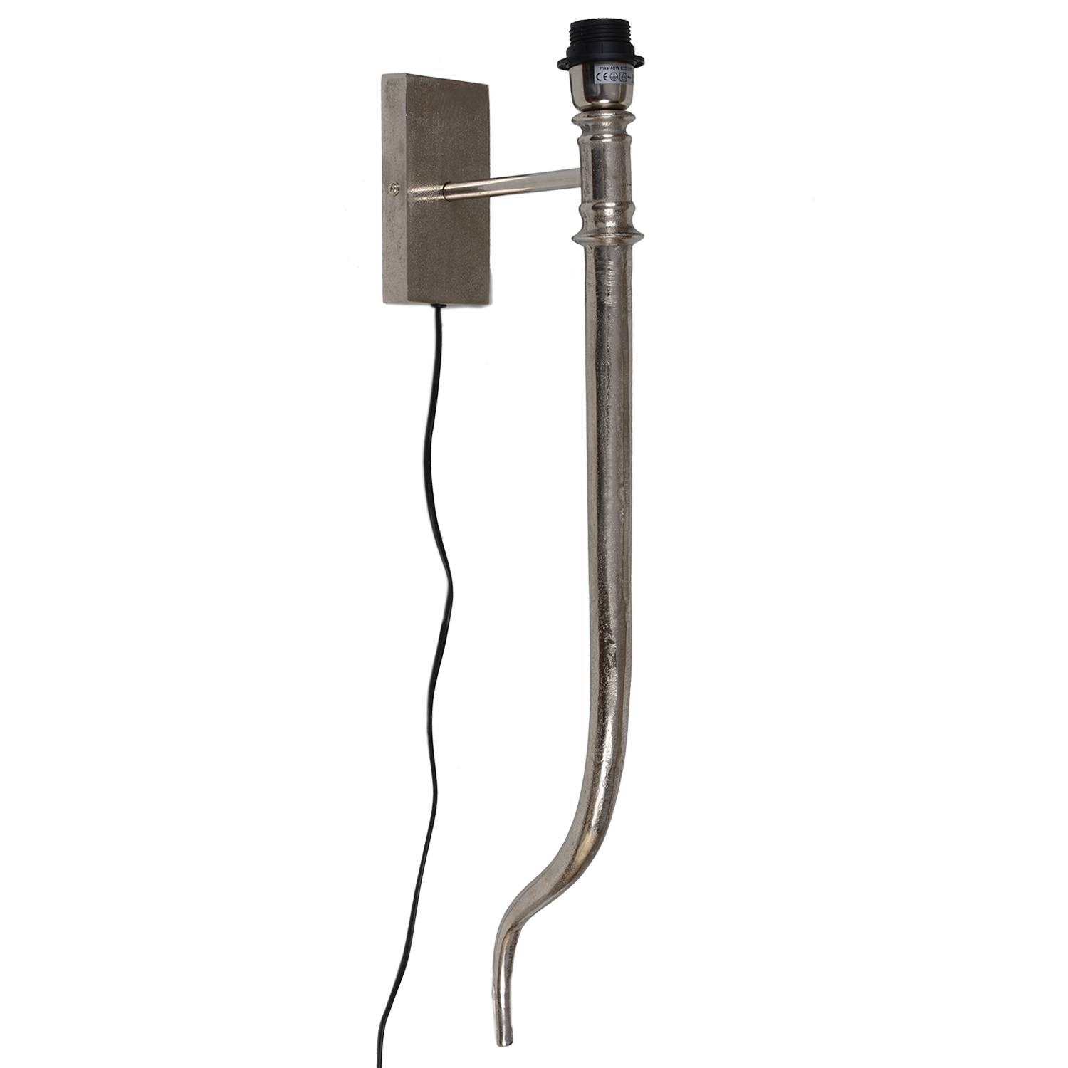 Wandlamp Elegance L nickel