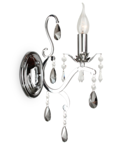 Wandlamp Feline 1-L chrome fume drops