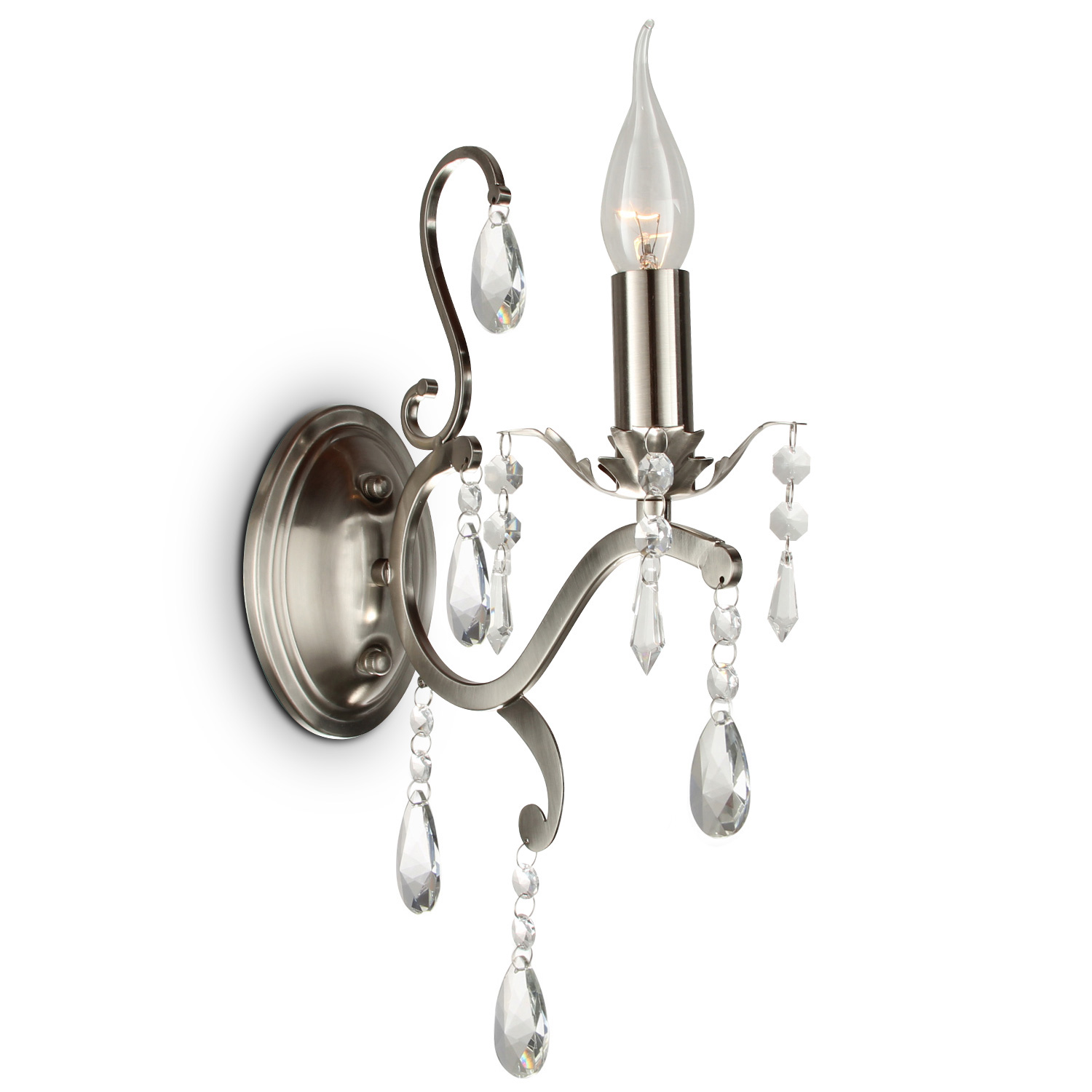 Wandlamp Feline 1L nikkel, fume drops