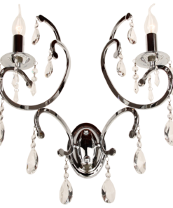 Wandlamp Luzia 2 L chroom, drops