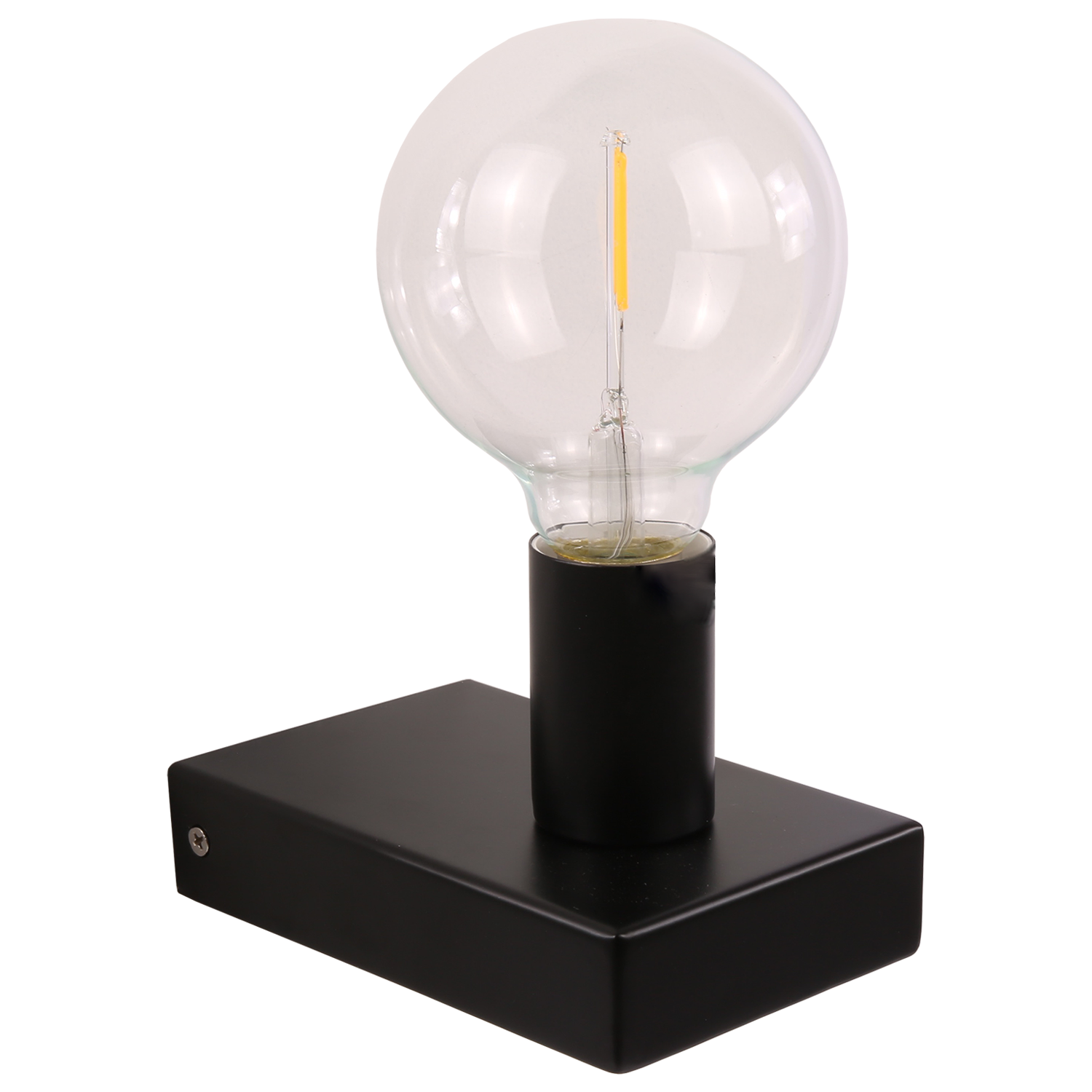 Wandlamp Waldemar 1 lichts mat zwart - Afbeelding 2