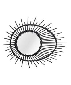 Rattan mirror Aina 125 black