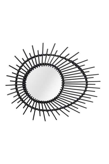 Rattan mirror Aina 125 black
