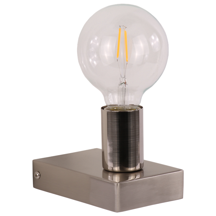 Wandlamp Waldemar 1 lichts nickel satin - Afbeelding 2