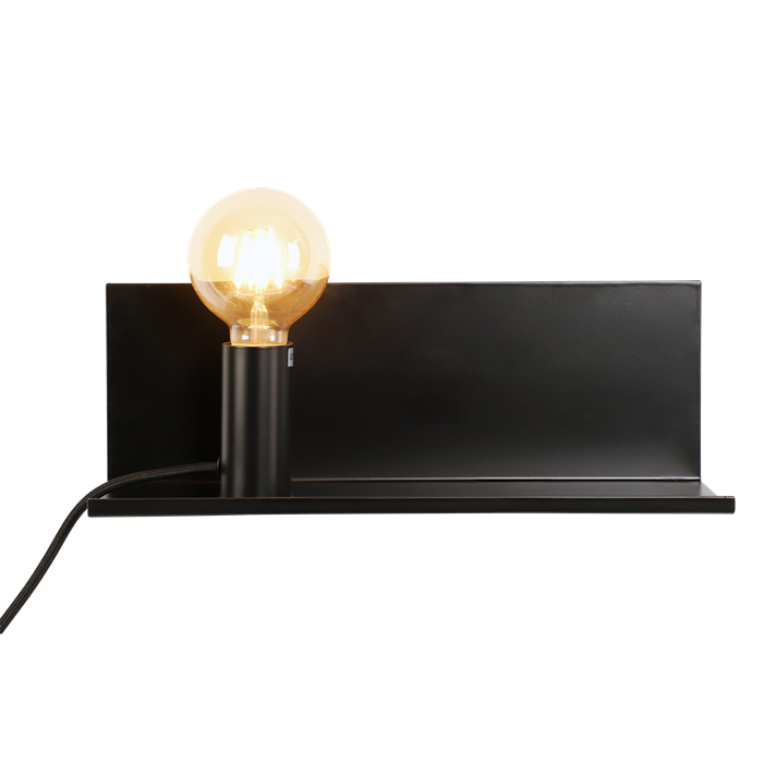 Wandlamp Giovanni 1L zwart met gouden fitting - Afbeelding 2