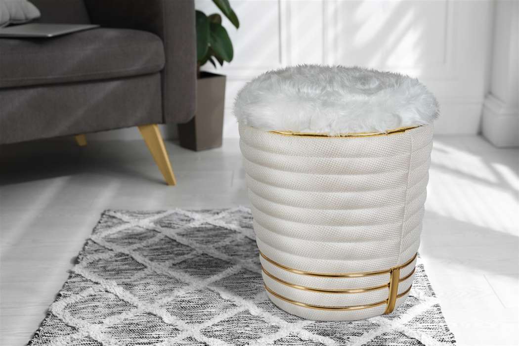 Stool Doric 345 Ivory / Gold - Afbeelding 3
