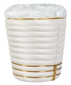 Stool Doric 345 Ivory / Gold