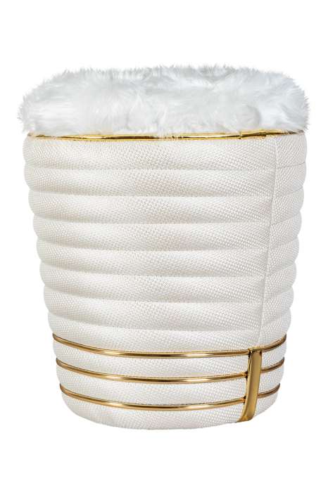 Stool Doric 345 Ivory / Gold