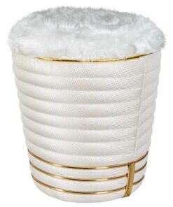 Alternative view of Stool Doric 345 Ivory / Gold