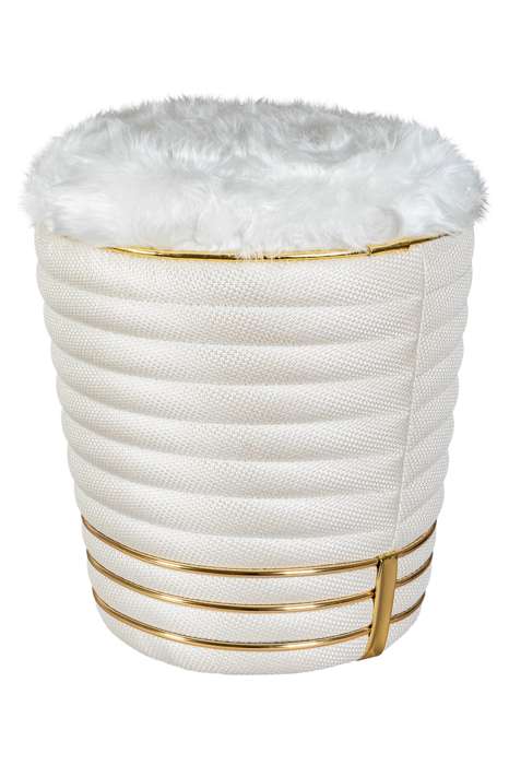 Stool Doric 345 Ivory / Gold - Afbeelding 2