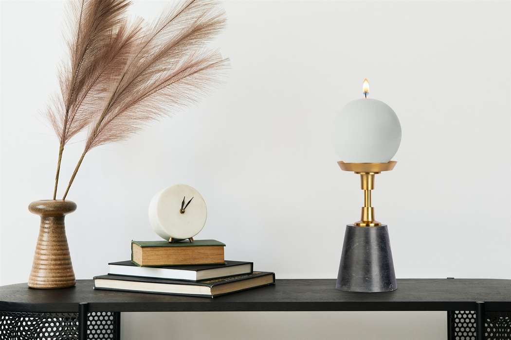 Candle Holder Fayya 125 gold / black - Afbeelding 4