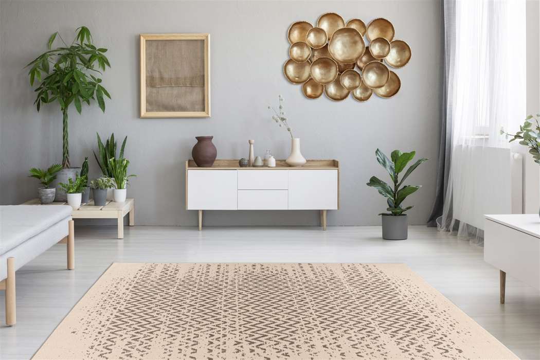 Splash 600 Cream / Brown 80cm x 150cm - Afbeelding 2
