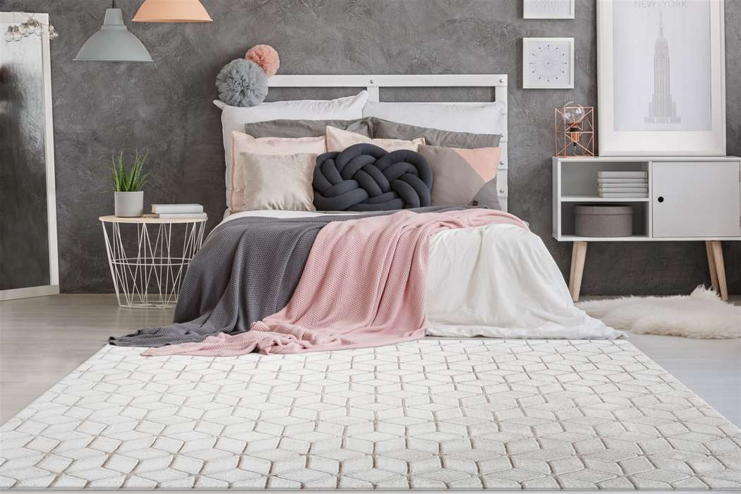 Vivica 125 wit/taupe 120x160cm - Afbeelding 2