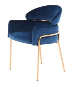 Chair Elva 125 blue / rose gold