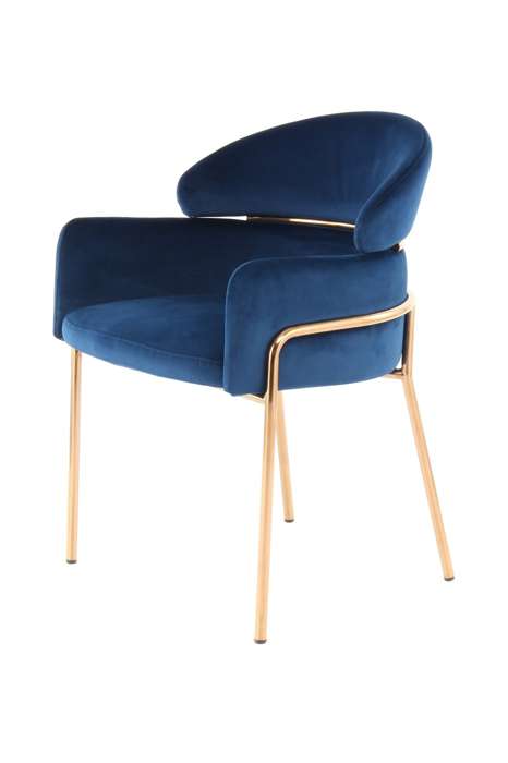 Chair Elva 125 blue / rose gold