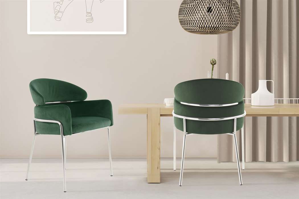 Chair Elva 125 Green / Silver - Afbeelding 3