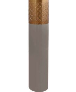 Vaas Art Deco 1145 hoog, grijs/goud