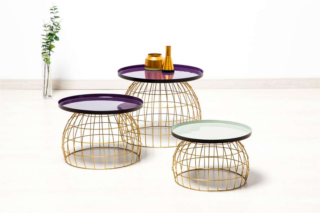 Bijzettafel-Set Laudatio 460 lila/donkerpaars/grijs - Afbeelding 2