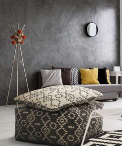 Alternative view of Unwind poef & kussen Set 160 antraciet / Taupe 80cm x 80cm