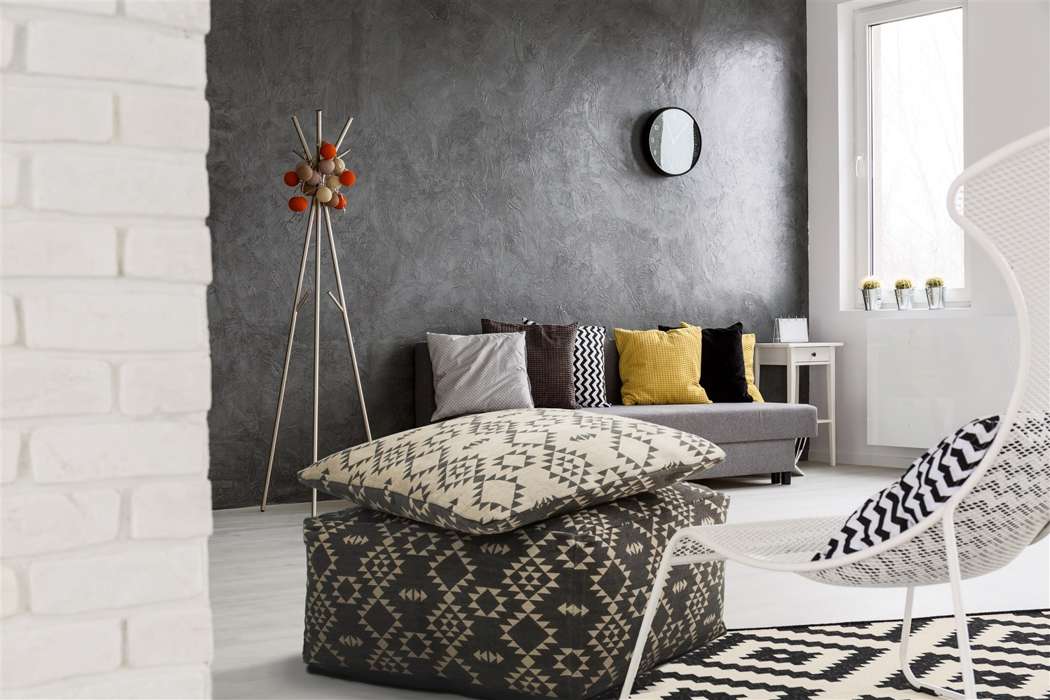 Unwind poef & kussen Set 160 antraciet / Taupe 80cm x 80cm - Afbeelding 2