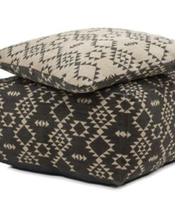 Unwind poef & kussen Set 160 antraciet / Taupe 80cm x 80cm