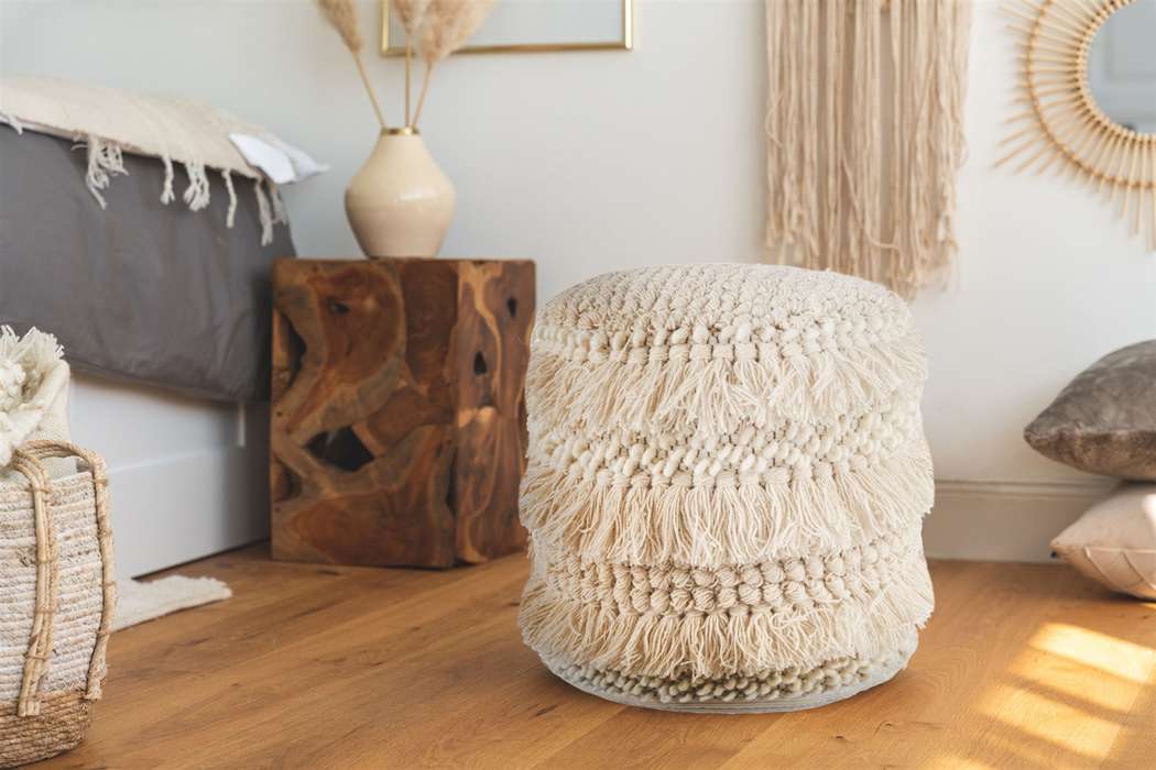 Pouf Bohist 325 Natural 35cm x 35cm - Afbeelding 3