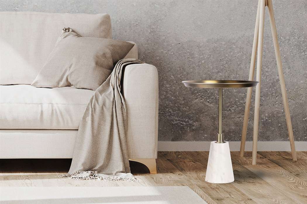 Sidetable Grant 125 wit/goud - Afbeelding 2