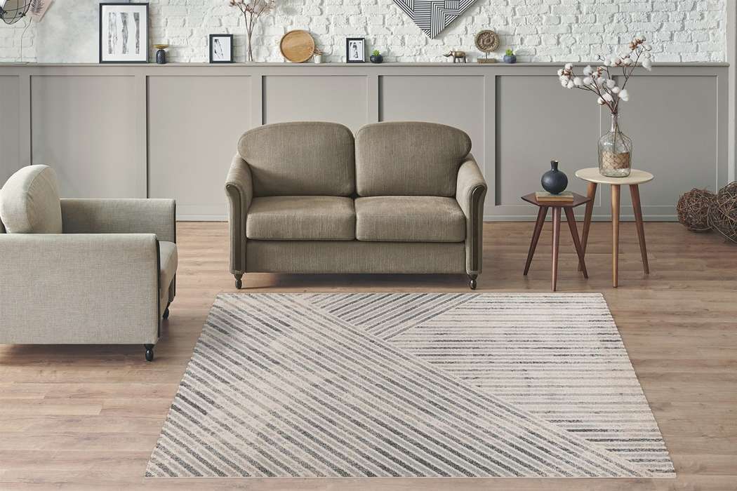 Rhombus 125 beige/grijs 80x150cm - Afbeelding 2
