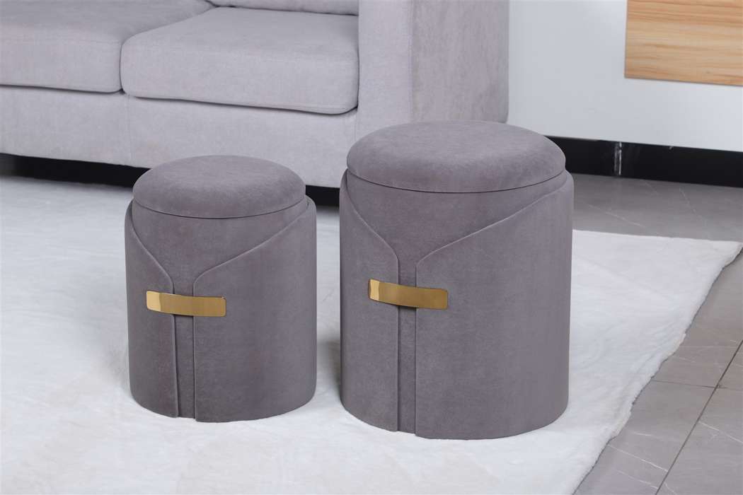 Stool Forcet 125 set of 2 gray - Afbeelding 3