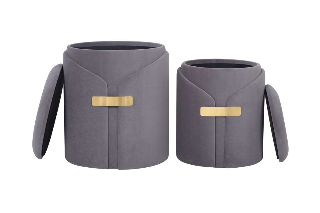 Stool Forcet 125 set of 2 gray