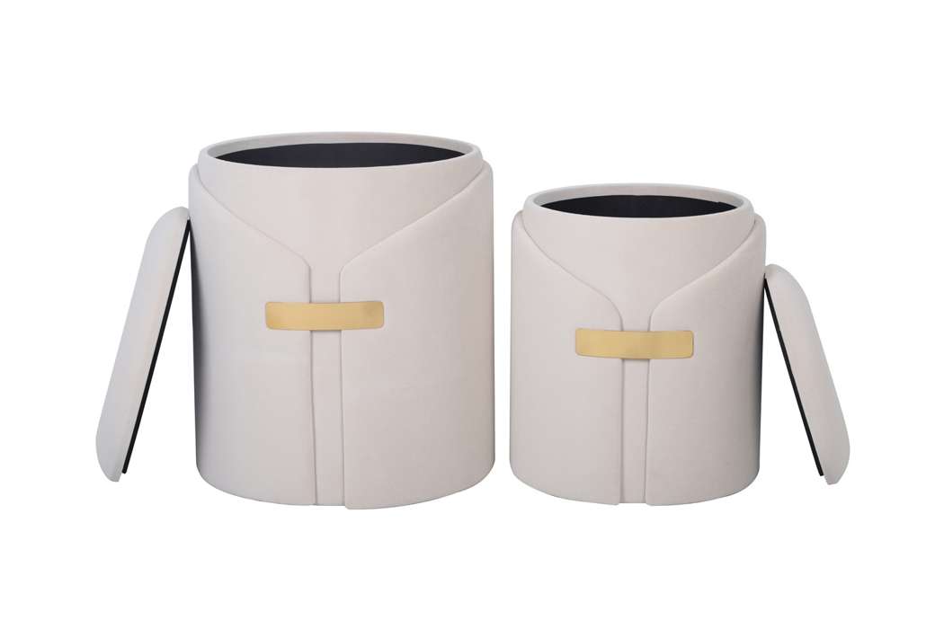 Stool Forcet 125 set of 2 ivory