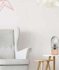 Alternative view of Tischlampe Malbi 525 Grau / Holz