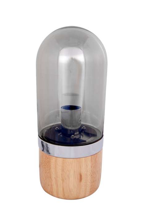 Tischlampe Malbi 525 Grau / Holz
