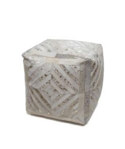 Spark poef 410 ivoor / goud 45cm x 45cm