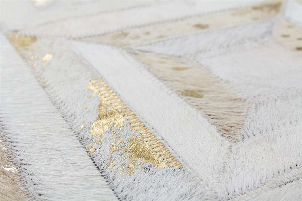 Spark poef 410 ivoor / goud 45cm x 45cm - Afbeelding 3