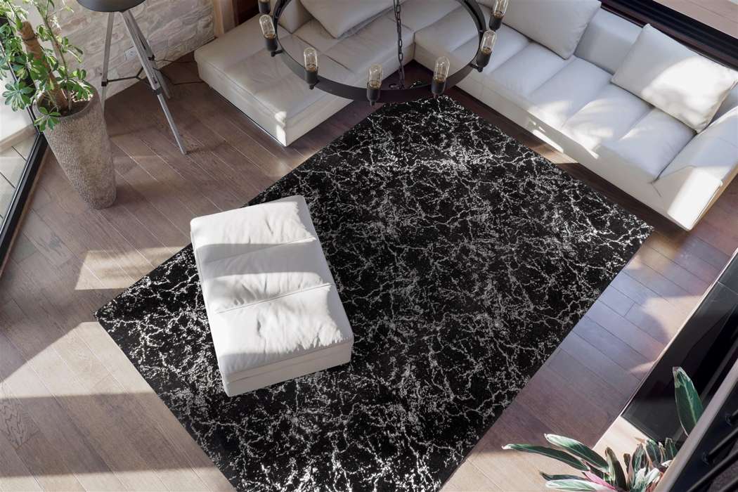 Bijou 225 zwart/zilver 200x290cm - Afbeelding 2