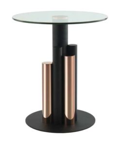 Side table Ontario 225 rose gold / clear