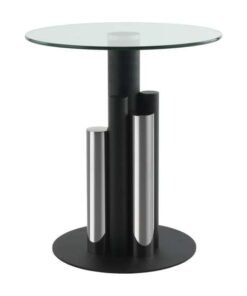 Side table Ontario 225 silver / clear
